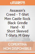 Assassin's Creed - T-Shirt Men Castle Rock Black Grindle Hand - Xl Short Sleeved T-Shirts M Grey gioco