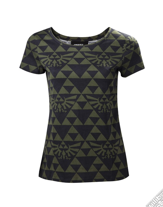 Zelda - Green Black Hyrule Womens T-Shirt - S Short Sleeved T-Shirts F Black gioco