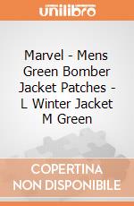Marvel - Mens Green Bomber Jacket Patches - L Winter Jacket M Green gioco