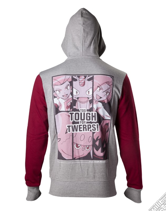 Pokemon - Zipper Hoodie 'Too Tough For Twerps' - Xs Jumpers M Grey gioco