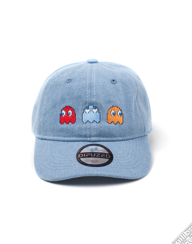 Pac-Man - 2D Embroidery Stone Washed Denim Dad Adjustable Blue (Cappellino) gioco