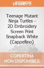 Teenage Mutant Ninja Turtles - 2D Embroidery Screen Print Snapback White (Cappellino) gioco