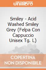 Smiley - Acid Washed Smiley Grey (Felpa Con Cappuccio Unisex Tg. L) gioco