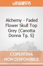 Alchemy - Faded Flower Skull Top Grey (Canotta Donna Tg. S) gioco