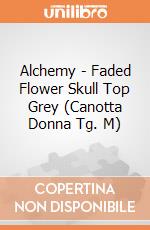 Alchemy - Faded Flower Skull Top Grey (Canotta Donna Tg. M) gioco