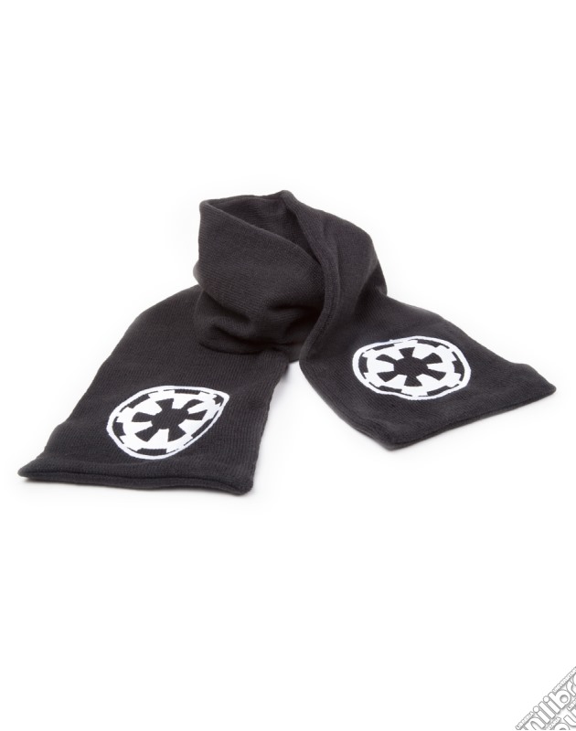 Star Wars - Black Scarf With White Galactic Empire Logo Knitted Fashion Scarves U Black gioco