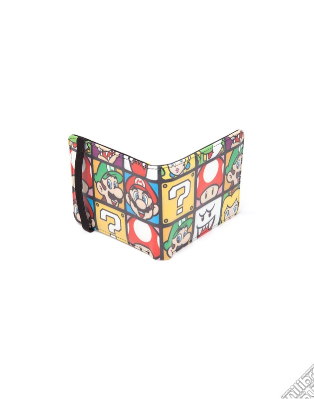 Nintendo - Super Mario Characters Bifold Wallet With Elastic Band Wallets Bifold U Multicolor (Portafoglio) gioco