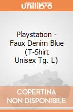 Playstation - Faux Denim Blue (T-Shirt Unisex Tg. L) gioco