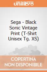 Sega - Black Sonic Vintage Print (T-Shirt Unisex Tg. XS) gioco