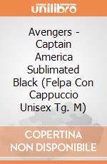 Avengers - Captain America Sublimated Black (Felpa Con Cappuccio Unisex Tg. M) gioco