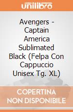 Avengers - Captain America Sublimated Black (Felpa Con Cappuccio Unisex Tg. XL) gioco