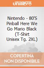 Nintendo - 80'S Pinball Here We Go Mario Black (T-Shirt Unisex Tg. 2XL) gioco