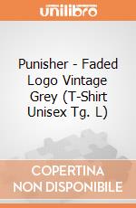 Punisher - Faded Logo Vintage Grey (T-Shirt Unisex Tg. L) gioco di Bioworld