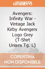 Avengers: Infinity War - Vintage Jack Kirby Avengers Logo Grey (T-Shirt Unisex Tg. L) gioco