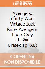 Avengers: Infinity War - Vintage Jack Kirby Avengers Logo Grey (T-Shirt Unisex Tg. XL) gioco