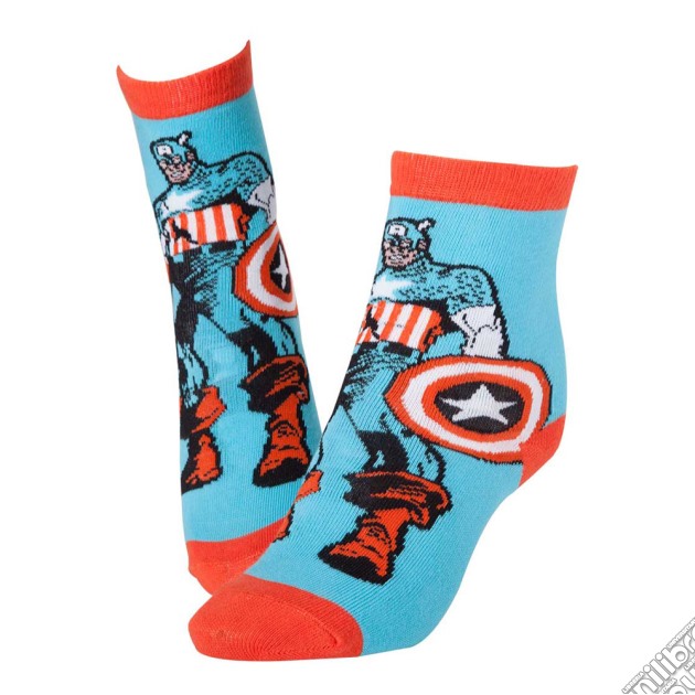 Marvel - Captain America Red & Blue Socks (Calzini 39/42) gioco di Bioworld
