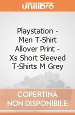 Playstation - Men T-Shirt Allover Print - Xs Short Sleeved T-Shirts M Grey gioco