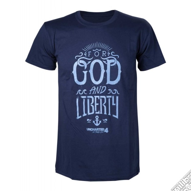 Uncharted 4 - For God And Liberty (T-Shirt Unisex Tg. S) gioco di Bioworld