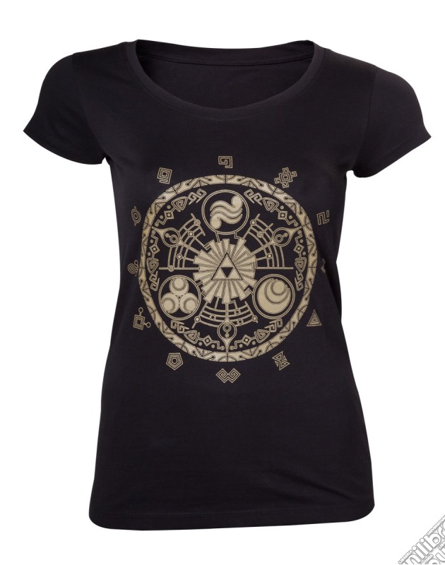 Zelda - Gate Of Time Women's T-shirt Gold Print (T-Shirt Donna Tg. S) gioco
