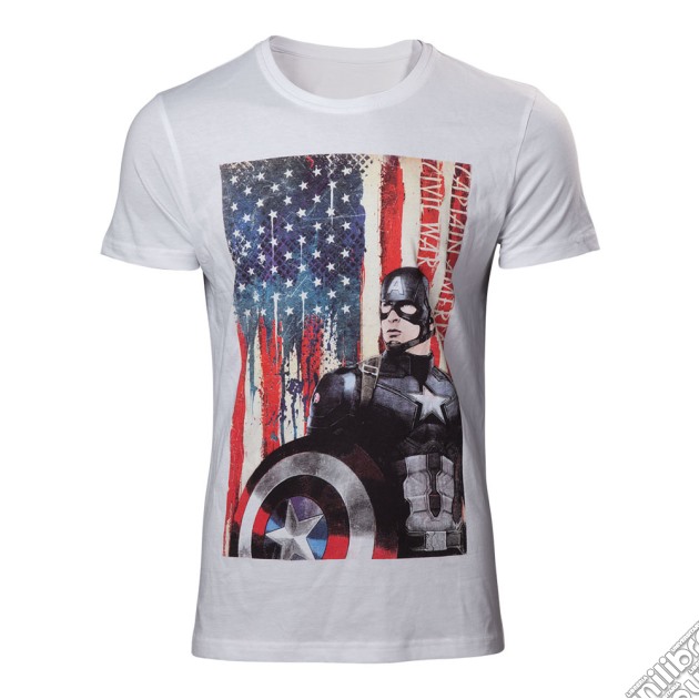 Captain America - Civil War White (T-Shirt Unisex Tg. L) gioco