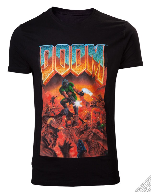 Doom: Classic Boxart Crewneck Black (T-Shirt Unisex Tg. L) gioco
