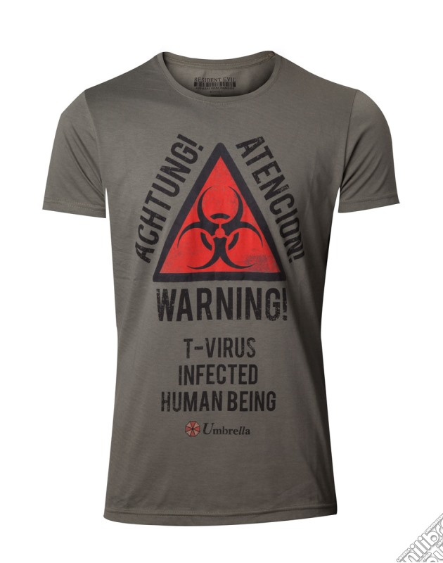 Resident Evil - Warning T-Shirt - M Short Sleeved T-Shirts M White gioco