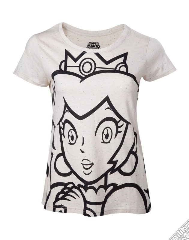 Nintendo - Outline Peach Female T-Shirt - S Short Sleeved T-Shirts F White gioco