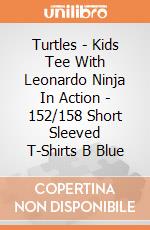 Turtles - Kids Tee With Leonardo Ninja In Action - 152/158 Short Sleeved T-Shirts B Blue gioco