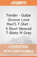 Fender - Guitar Groove Love Men'S T-Shirt - S Short Sleeved T-Shirts M Grey gioco