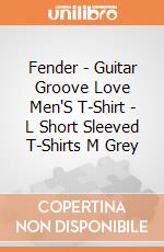 Fender - Guitar Groove Love Men'S T-Shirt - L Short Sleeved T-Shirts M Grey gioco