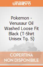 Pokemon - Venusaur Oil Washed Loose Fit Black (T-Shirt Unisex Tg. S) gioco