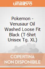 Pokemon - Venusaur Oil Washed Loose Fit Black (T-Shirt Unisex Tg. XL) gioco