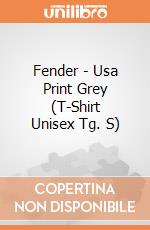 Fender - Usa Print Grey (T-Shirt Unisex Tg. S) gioco
