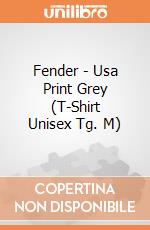 Fender - Usa Print Grey (T-Shirt Unisex Tg. M) gioco