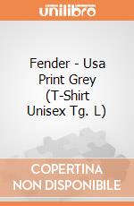 Fender - Usa Print Grey (T-Shirt Unisex Tg. L) gioco