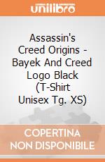 Assassin's Creed Origins - Bayek And Creed Logo Black (T-Shirt Unisex Tg. XS) gioco