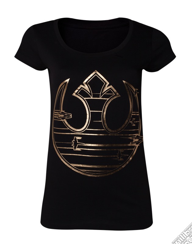 Star Wars - The Last Jedi - Golden Rebel Logo Black (T-Shirt Donna Tg. L) gioco