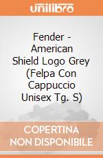 Fender - American Shield Logo Grey (Felpa Con Cappuccio Unisex Tg. S) gioco