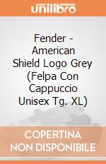 Fender - American Shield Logo Grey (Felpa Con Cappuccio Unisex Tg. XL) gioco