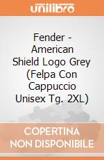 Fender - American Shield Logo Grey (Felpa Con Cappuccio Unisex Tg. 2XL) gioco