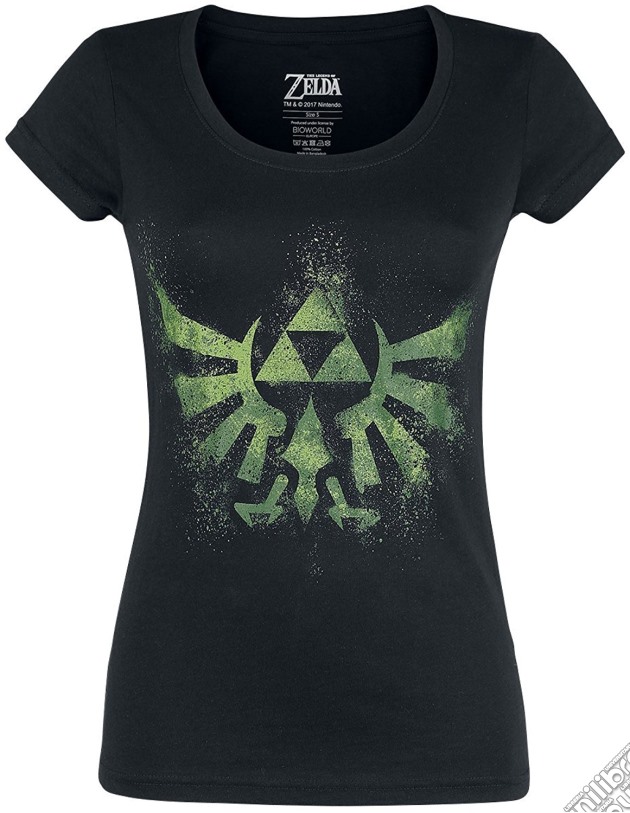Zelda - Painted Hyrule Black (T-Shirt Donna Tg. L) gioco