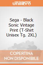 Sega - Black Sonic Vintage Print (T-Shirt Unisex Tg. 2XL) gioco