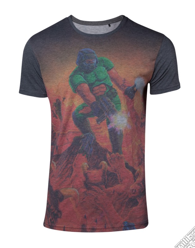 Doom - Box Art Sublimation Multicolor (T-Shirt Unisex Tg. L) gioco
