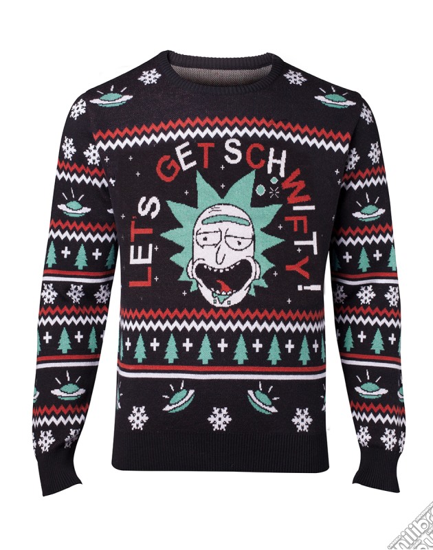 Rick And Morty - Gets Schwifty Christmas Black (Maglione Unisex Tg. S) gioco