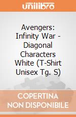 Avengers: Infinity War - Diagonal Characters White (T-Shirt Unisex Tg. S) gioco