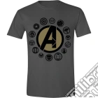 Avengers: Infinity War - Character Logo Charcoal (T-Shirt Unisex Tg. M) giochi