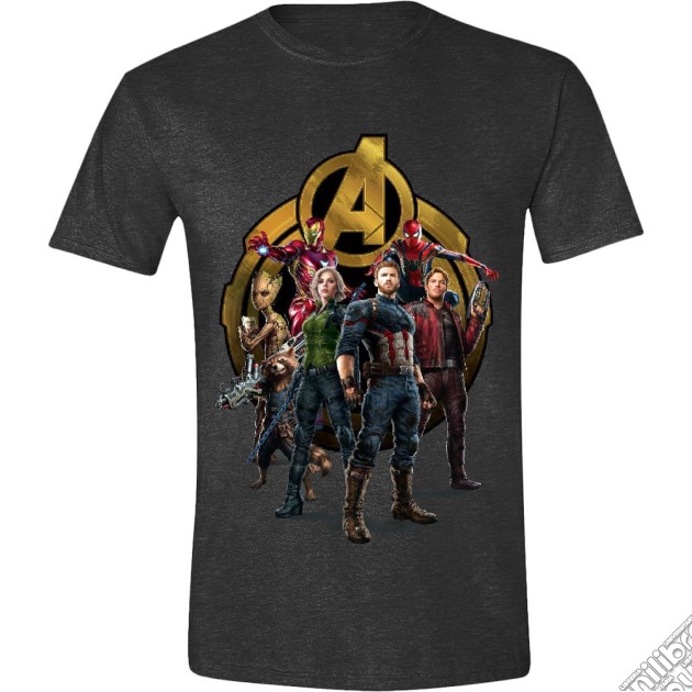 Avengers: Infinity War - Characters Posing Anthracite Melange (T-Shirt Unisex Tg. S) gioco
