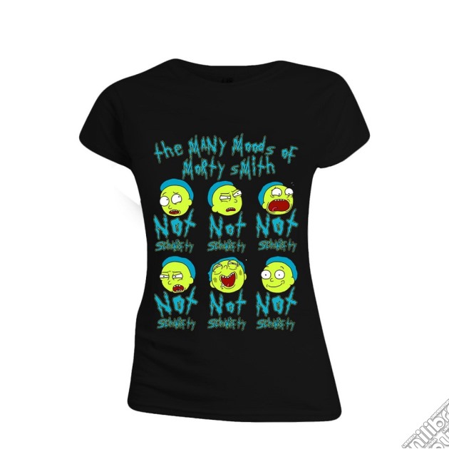 Rick And Morty - Many Moods Of Morty Black (T-Shirt Donna Tg. M) gioco