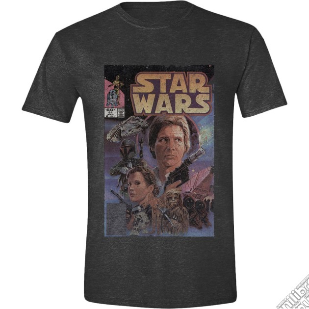 Star Wars - Han Solo Retro Anthracite Melange (T-Shirt Unisex Tg. L) gioco
