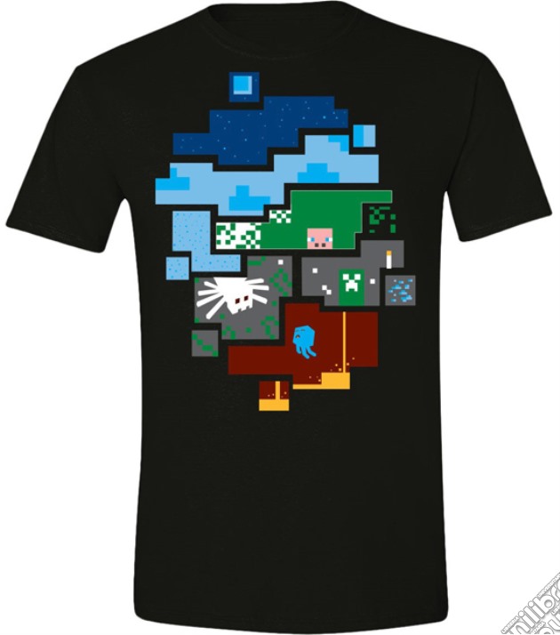 Minecraft - World (T-Shirt Uomo S) gioco di TimeCity